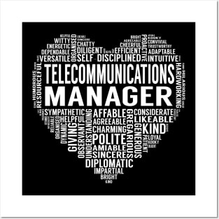 Telecommunications Manager Heart Posters and Art